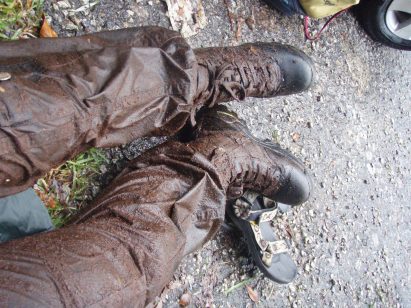 all covered. with mud !