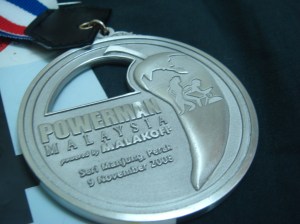 My 1st Powerman medal.  Sub 4 !!
