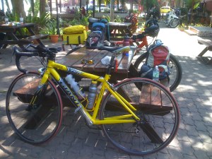 the only 180km ride for Ironman prep. did Karak-Kuantan with Steve.more like touring.avraged around 26km/h ++