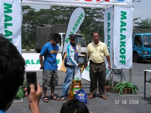 Receiving the Top University Duathlete Award. 