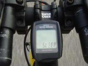 during 1 of my rides ! meter says SLEEP !