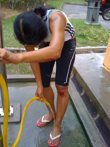 I think mountain biking is good.. builds a whole lot of confidence and courage.On top of that,increases your reaction rate! but still..ouch !!