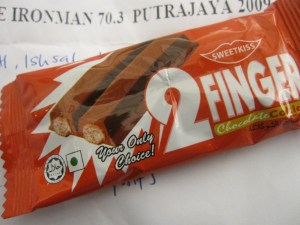 The chocolate bar from the race kit