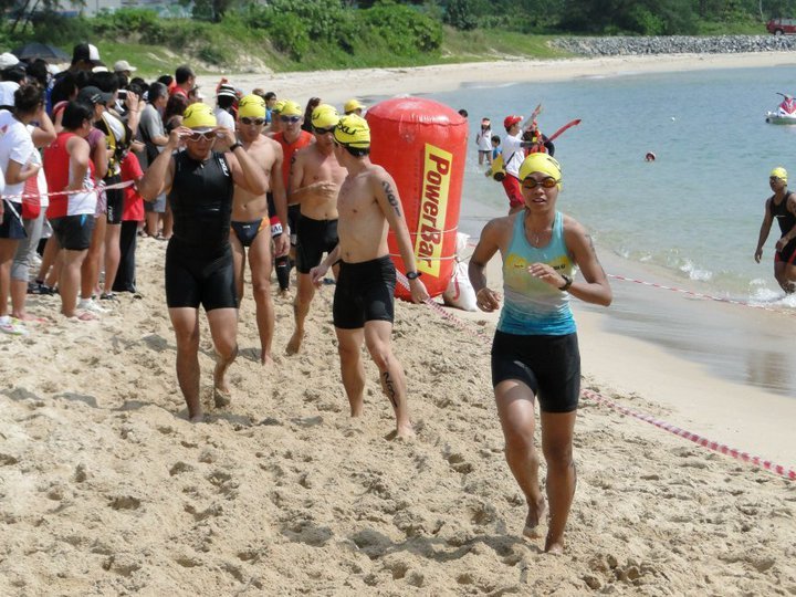 Do I look like I was the only 1 running ? Must be the slow swim !