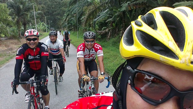 With fellow riders :) A good thing this phone has lens on both sides !