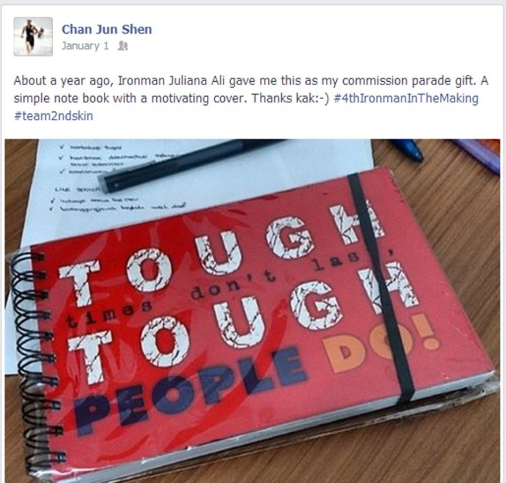 OP/IM Chan Jun Shen - is on his way for his 4th  Ironman installment. The small gift which I have him last year simply describes the attitude needed for people to last in endurance races- mentally and physically. Same applies to our daily lives