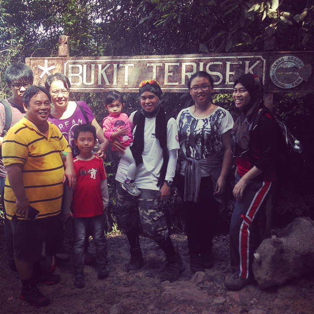 Bukit Terasik, Taman Negara, Kuala Tahan, Pahang-- hiked and conquered. Pack leader in pink tshirt. 