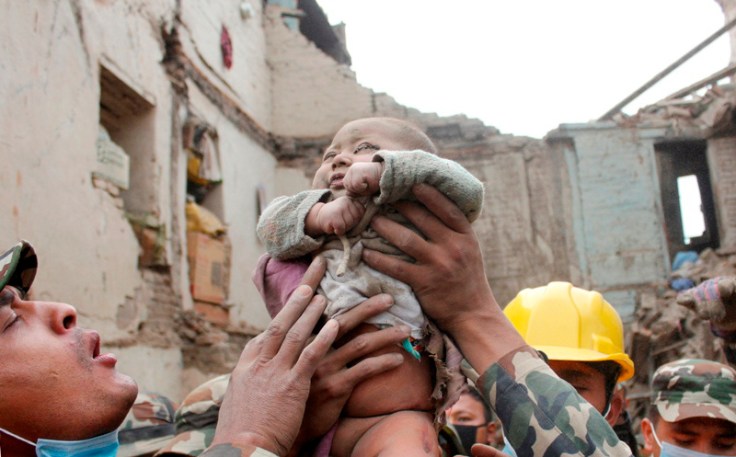 APTOPIX Nepal Earthquake Baby Rescue
